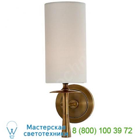 Arn 2018bz/cg-l visual comfort drunmore wall sconce with linen shade, настенный светильник