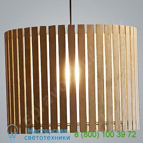 Luz oculta wood drum pendant light zaneen design d5-1042dgr, светильник