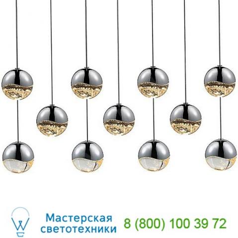 2922. 01-lrg sonneman lighting grapes 11 light led rectangular multipoint pendant, светильник