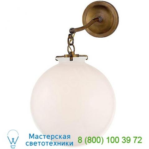 Tob 2226bz/g4-cg visual comfort katie globe bathroom wall light, настенный бра