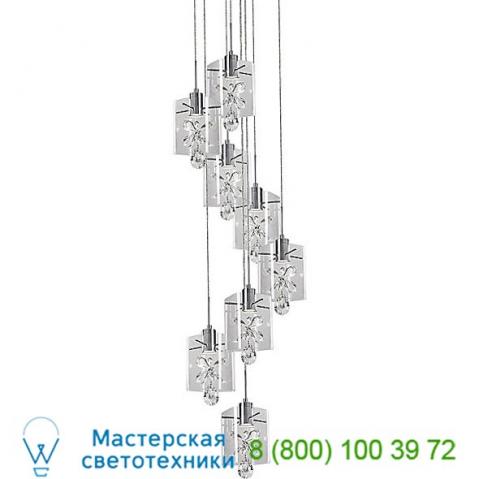 Mp27 led multi light pendant light (8) - open box return ob-mp2708-ch kuzco lighting, опенбокс