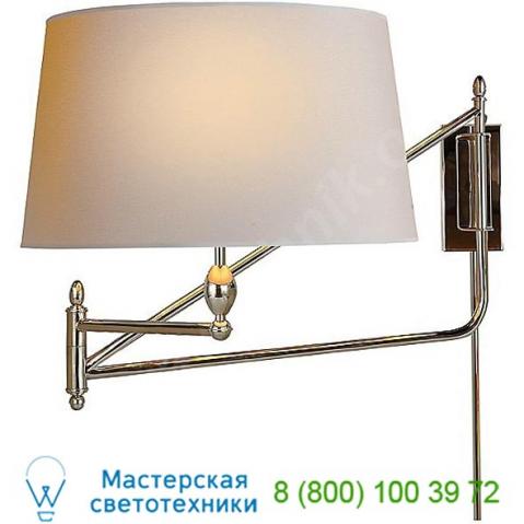 Visual comfort tob 2203bz-np paulo swingarm lamp, бра