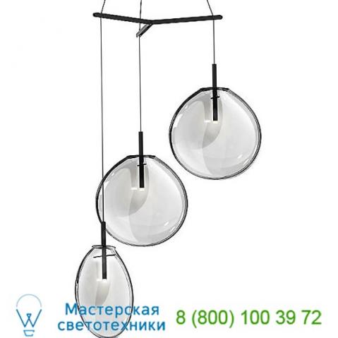 Sonneman lighting 2995. 25c-sml cantina large 3-light tri-spreader led pendant light, светильник