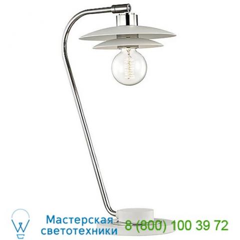 Milla table lamp mitzi - hudson valley lighting hl175201-agb/wh, настольная лампа