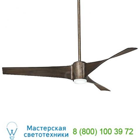 Triple led ceiling fan f832l-bn/sl minka aire fans, светильник