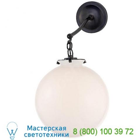 Tob 2226bz/g4-cg visual comfort katie globe bathroom wall light, настенный бра