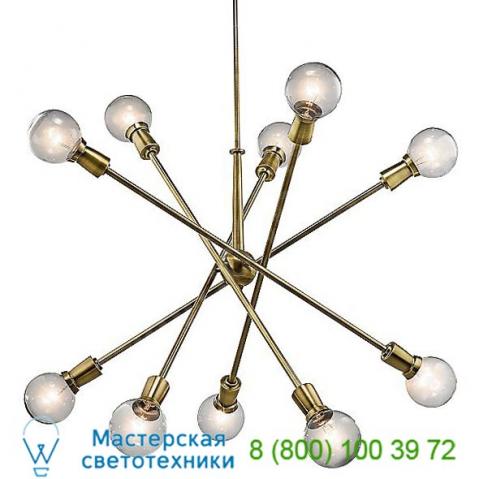 Kichler armstrong 10 light chandelier 43118nbr, светильник