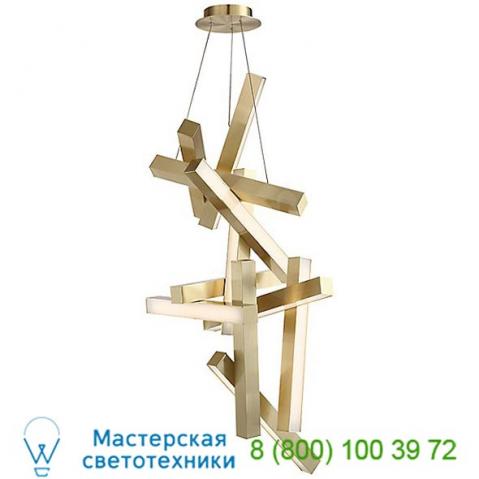 Chaos vertical pendant light pd-64849-ab modern forms, светильник