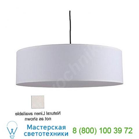 Meridian jumbo pendant light (natural linen/black) -open box lights up! , светильник