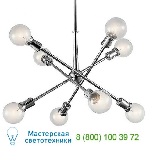 Kichler armstrong 10 light chandelier 43118nbr, светильник