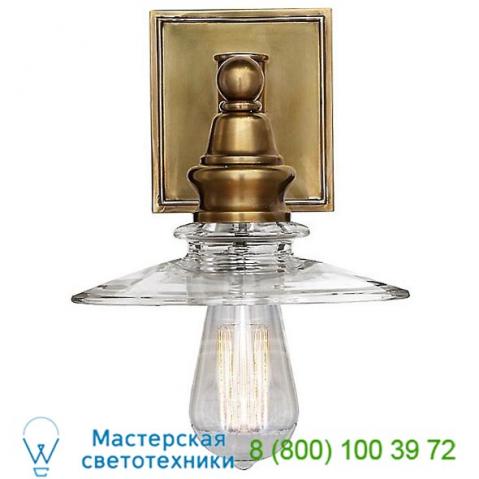 Chd 2473ab-cg covington wall sconce with clear glass visual comfort, настенный светильник