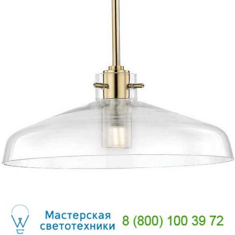 Mitzi - hudson valley lighting h128701a-agb nemo style a pendant light, светильник