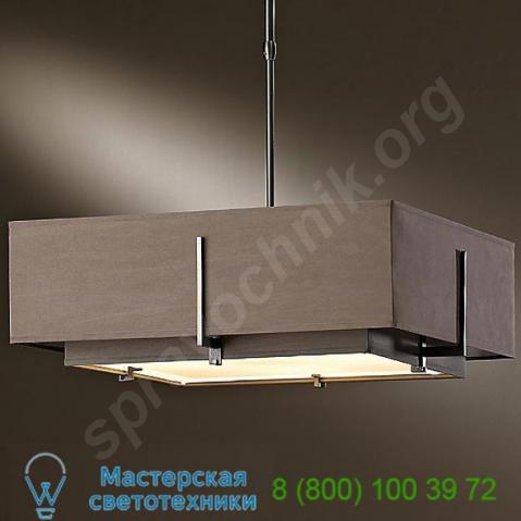 139630-1181 exos square double shade pendant light hubbardton forge, светильник