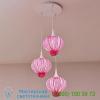 Perltrio-pink aqua creations perlina trio pendant light, подвесной светильник