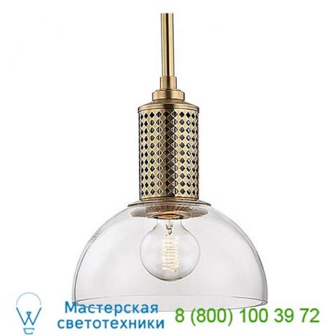 Halcyon 1 light pendant light hudson valley lighting 7210-agb, светильник