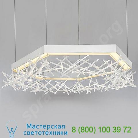 Cc-he-ch-114abp hex criss cross led chandelier ridgely studio, светильник