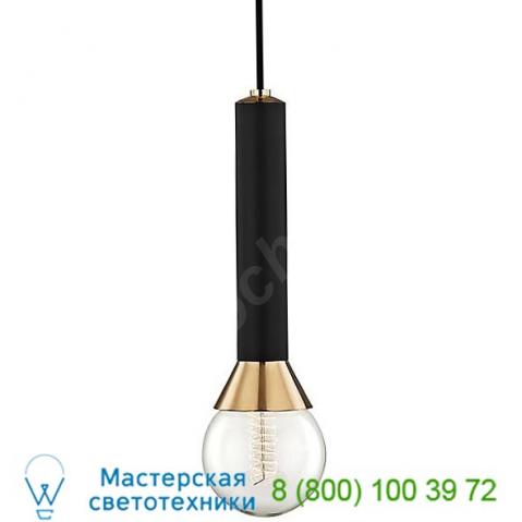 H169701-pb/bk via mini pendant light mitzi - hudson valley lighting, подвесной светильник