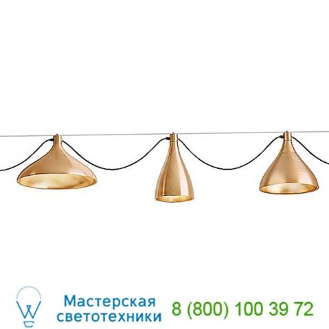 Pablo designs  swell string 3 mixed modular suspension light - brass, светильник