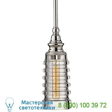 Covington mini pendant with ribbed glass chc 5474an-cg visual comfort, светильник