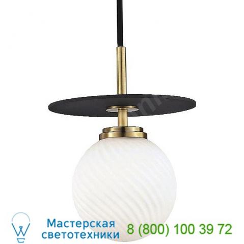 Mitzi - hudson valley lighting ellis led pendant light h200701l-agb/bk, светильник