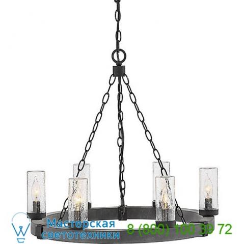 Hinkley lighting 29206sq sawyer outdoor chandelier, уличный подвесной светильник