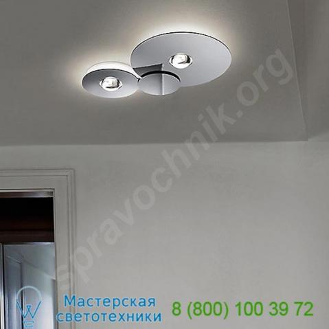 Bugia flush mount ceiling light (chrome/3000/2)-open box studio italia design, светильник