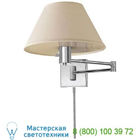 92000d an-l classic swing arm wall sconce with linen shade visual comfort, бра