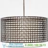 Tweed 48" drum pendant light with shade chb0037-24-fb-sh-001-e2 hammerton studio, светильник