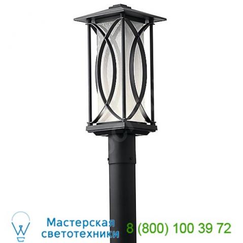 Ashbern outdoor led post light 49976bktled kichler, ландшафтный светильник