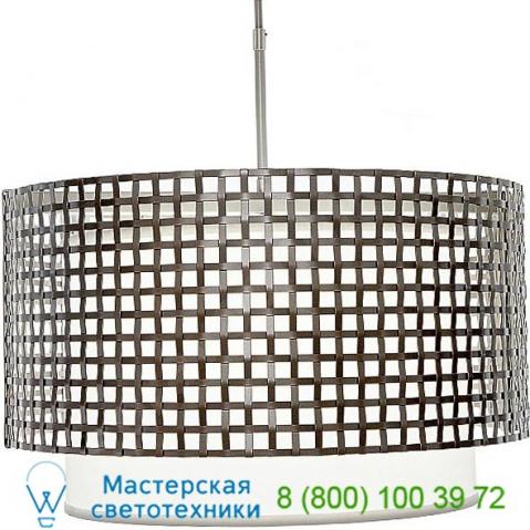 Tweed 48" drum pendant light with shade hammerton studio chb0037-24-fb-sh-001-e2, светильник