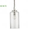 Katie cylinder mini pendant light (nickel / clear glass)-open box ob-tob 5226pn/g3-cg visual