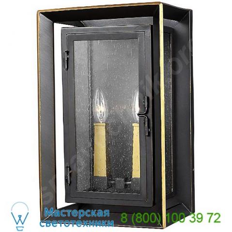 Urbandale 2 light outdoor wall sconce feiss ol13801anbz/pbb, уличный настенный светильник