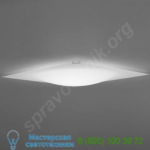 Quadra ice flat ceiling light vibia, светильник