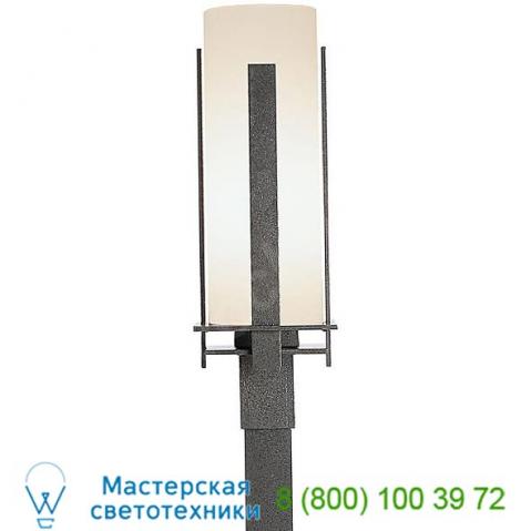 Hubbardton forge ob-347288-1013 forged vertical bars outdoor post light - open box return, опенбокс
