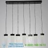 Hammerton studio plb0042-07-fb-bg-c01-l1 parallel glass 7 led multipoint linear suspension light