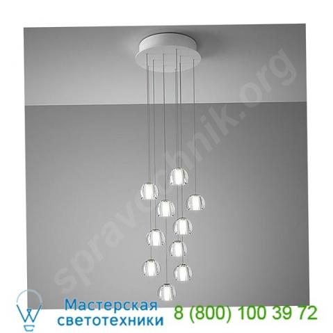 Beluga multispot 10-light round pendant light fabbian , светильник