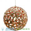 Floral pendant light david trubridge flo-0800-nat-whi, светильник