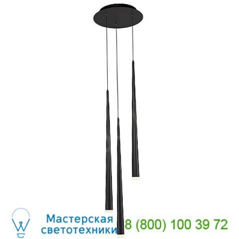 Cascade etched glass round multi-light pendant pd-41803r-bk modern forms, светильник