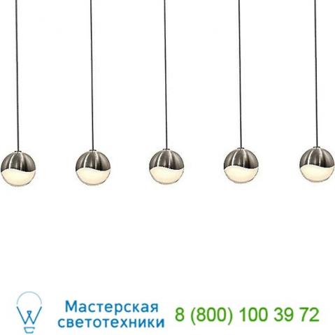 Sonneman lighting 2921. 01-sml grapes 5 light led rectangular multipoint pendant, светильник