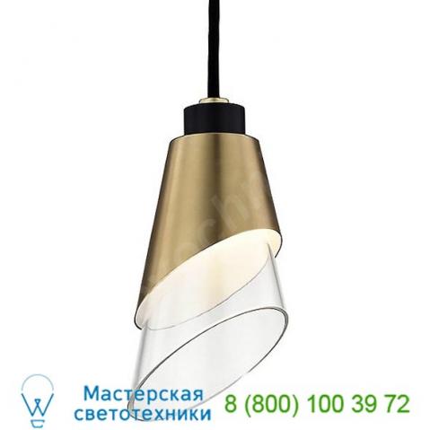 H130701-agb/bk angie mini pendant light mitzi - hudson valley lighting, светильник