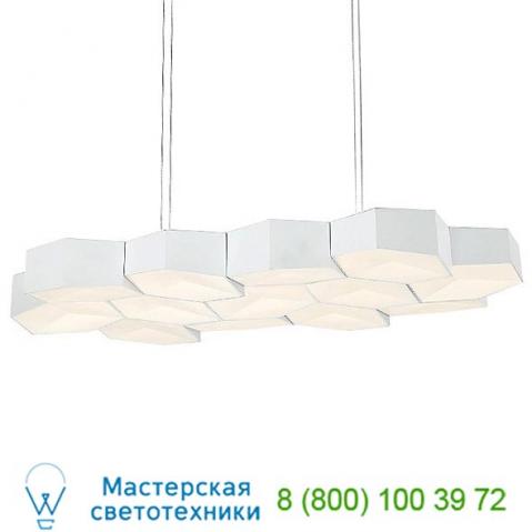 Hexacomb p8219 led linear suspension light george kovacs, светильник