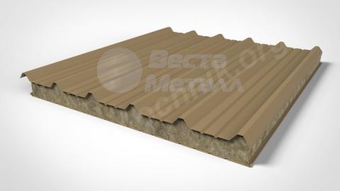 Кровельные сэндвич панели с минватой 50 ral 1014 темно-бежевый